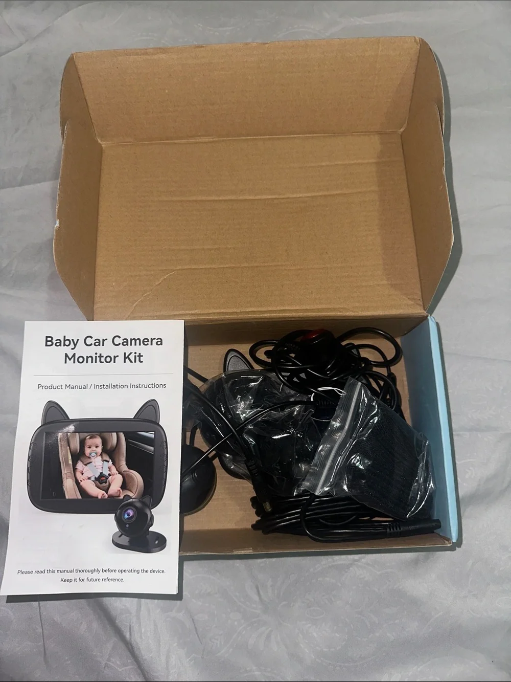 Baby Car Camera - Portable Baby Monitor Camera in Teal by